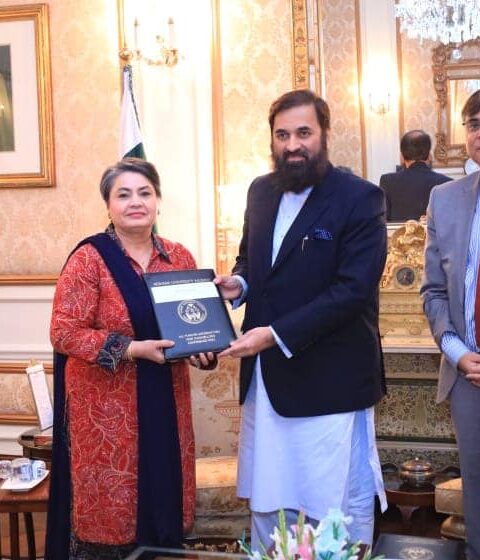 Governor Punjab Receives VC’s Conference Report