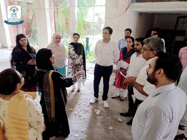 Prof. Dr. Faleeha Kazmi conducts a thorough inspection of campus facilities