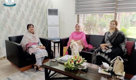 Vice-Chancellor of LCWU, visit to the University of Home Economics Lahore.