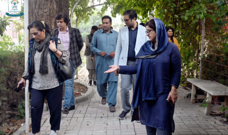 Vice-Chancellor Prof. Dr. Faleeha Zahra Kazmi inspected the developmental sites
