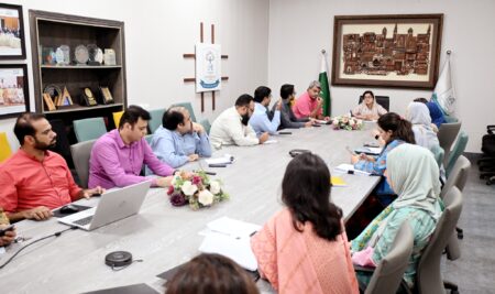 Prof. Dr. Faleeha Zahra Kazmi, Vice-Chancellor UHE, chaired a meeting of the Admissions Committee.